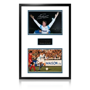 Chris Waddle Signed Olympique de Marseille Iconic Frame - Picture 1 of 3