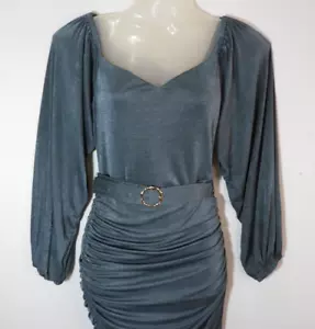 Fresh Soul Bodycon Sz 10 Shimmer Green Stretch Formal Cocktail Party Dress. - Picture 1 of 6