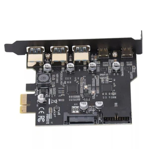 USB 3.2 Gen1 PCIe Erweiterungskarte - 2x USBC 3x USBA 5 Port PCIe - Bild 1 von 24