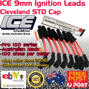ICE PRO 100 9mm Spark Plug Leads V8 Holden Commodore 99-07 VTII VZ 5.7L Red - Picture 1 of 3