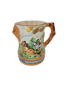 Antica tazza tazza ARTHUR WOOD Inghilterra 4,75" scena caccia volpe 3D leone gargoyle - Foto 1 di 6