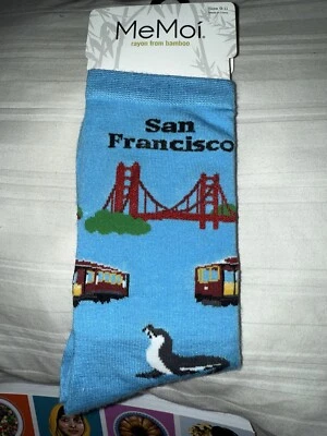 Women’s Bamboo Brand Crew Socks | San Francisco Design | Size 9-11 | Rayon Foto 1 de 2
