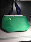 New Cooler Tote 12 Cans With Insulated Liner Green And White Color Zippered