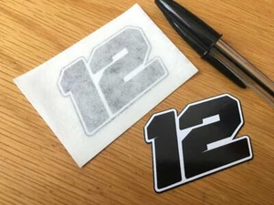 Xavi Forés Race Number 12 - (Very Small Pair) - UK Seller - Picture 1 of 1
