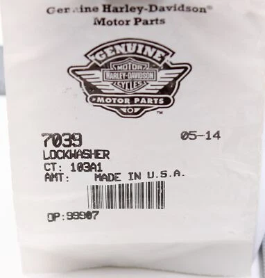Genuine Harley-Davidson Lockwasher Part Number - 7039 - Изображение 1 из 2