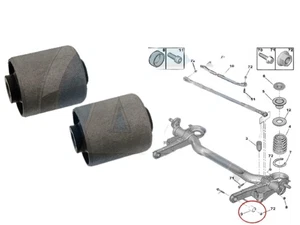 FOR DISPATCH SYNERGIE SCUDO ULYSSE EXPERT REAR AXLE BEAM TRAILING ARM BUSHES - Picture 1 of 2