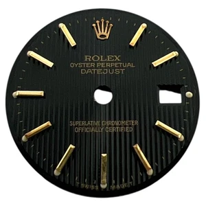 Genuine Rolex Oyster Perpetual Datejust 26mm Tapestry Dial Black & Gold 69173 - Picture 1 of 4