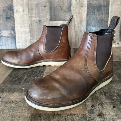 Red Wing 3190 Heritage Chelsea Amber Harness Leather Work Boots Mens 10.5 D - Image 1 of 4