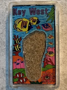 Vintage Souvenir Key West Refrigerator Magnet W/sand. (AE) - Picture 1 of 2