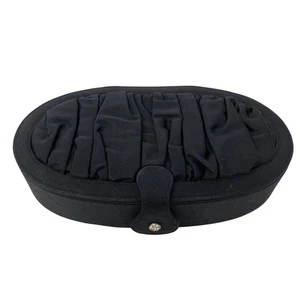 Vintage Coblentz Hartschalenkoffer schwarz Clutch Handtasche Spiegel + Schmuck Riemenverschluss  - Bild 1 von 11