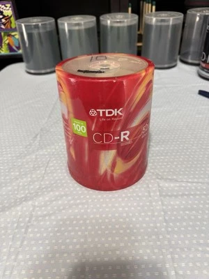 TDK Blank Recordable CD-R 100 Pack 700MB 80Min 52x Speed New & Sealed 10  - Image 1 of 2