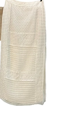 Maxi falda blanca con ojales de algodón estampado Tory Burch con abertura talla 6 precio de venta sugerido por el fabricante $698 Foto 1 de 4