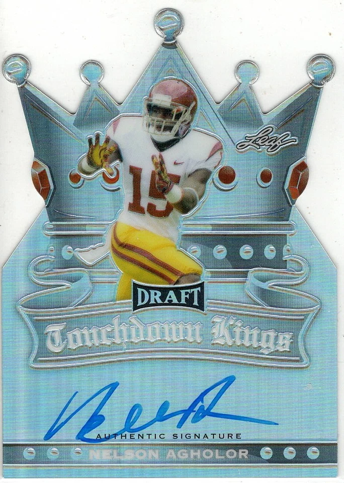 2015 LEAF DRAFT NELSON AGHOLOR DIE CUT REFRACTOR AUTO RC PHILADELPHIA EAGLES - Image 1 of 1