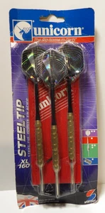 Freccette Vintage 1998 Unicorn Sportcraft XL-160 Punta Acciaio NOS Set di 3 Ricambi Anni 90 - Foto 1 di 2