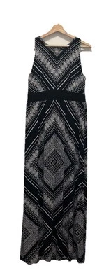 Apt 9 Women’s Black And White Geometric Print Maxi Dress, Size L - Image 1 of 4
