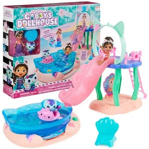 Gabby’s Dollhouse, Purr-ific Pool Playset with Gabby and MerCat Figures, Colo... - Foto 1 di 9