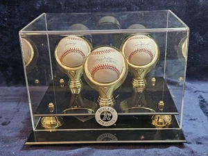 Reggie Jackson Dennis Eckersley Rollie Fingers Signed balls Oakland Athletics - Picture 1 of 18
