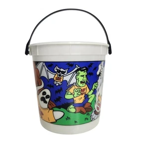 Vtg 2004 Jack in the Box Halloween Candy Bucket Vampire Camping Glow in The Dark - Picture 1 of 7