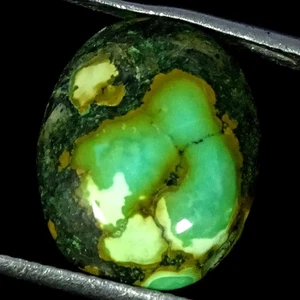 7.40 Cts Natural Oval Turquoise Cabochon Handcrafted Earrings Making 12X15X6MM - Picture 1 of 6
