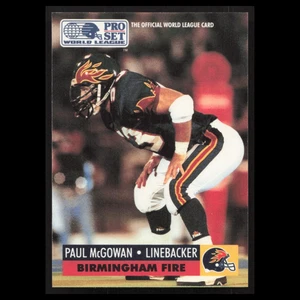 Paul McGowan #53 1991 Pro Set WLAF Birmingham Fire Football Card NFL NM - Picture 1 of 3