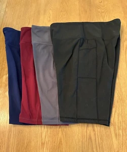 WHOUARE Damen Fahrrad Yoga Shorts Taschen, Bauchkontrolle Größe XL - Bild 1 von 6