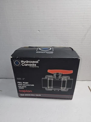 Kaplan 2’’ PVC True Union Ball Valve with Full Port, ASTM F1970, EPDM O-Rings - Image 1 of 4
