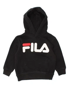 FILA Baby Boys Graphic Hoodie Jumper 18-24 Months Black Cotton BB18 - Picture 1 of 3