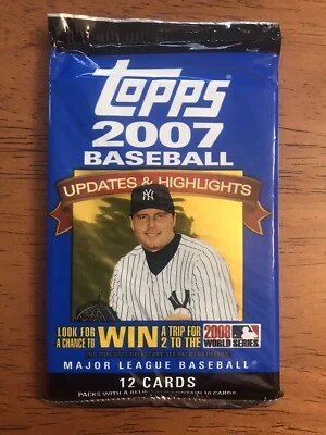 2007 Topps Updates and Highlights Baseball Factory Sealed Pack - Image 1 of 2