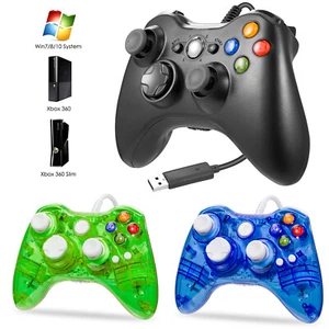 Controller cablato per Microsoft Xbox 360 Slim e Windows 7 8 10 PC gioco joystick - Foto 1 di 34