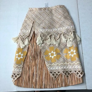 Disney Store Kids Girls Moana Skirt Custom size 5 / 6 Beige Tan Cream Yellow AUK - Picture 1 of 8