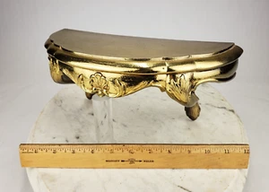Vintage Burwood Products Wandregal 2625 1983 Regency Style Kunstholz Goldton - Bild 1 von 8