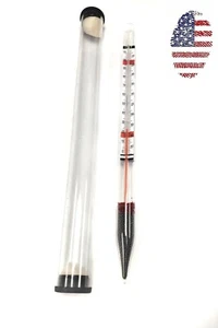 FLOATING THERMOMETER TRUE BREW GLASS 30-220F 0/115C BEER WINE MOONSHINE UPROMAX - Picture 1 of 5