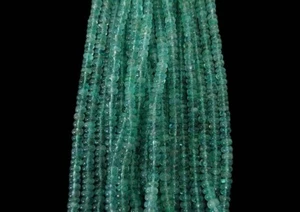 A+ Natural Rusa Esmeralda Suave Rondelle 3-4MM Piedras Preciosas Cuentas Sueltas 12" Hilo - Imagen 1 de 14