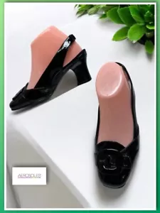 Aerosoles Jacks NEW Women's Faux Black Patent Size 7 Wide Slingback Heels Pump - Picture 1 of 11