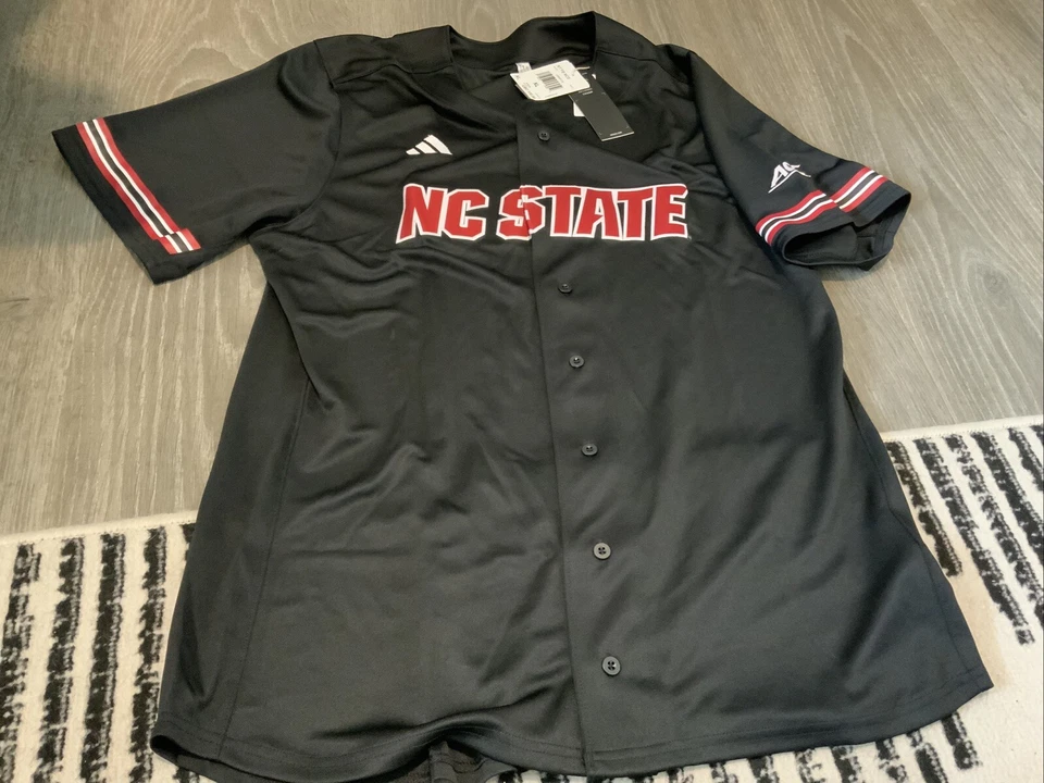 adidas NC State Wolfpack Baseball Jersey Men’s Size XL Black