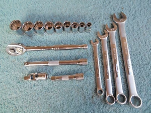 COLLECTION OF 17 Piece WESTWARD Standard (SAE) SOCKETS & WRENCHES - Picture 1 of 12