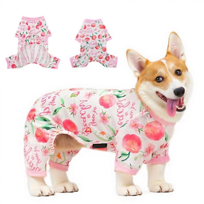 Mono para perro estampado de frutas y animales mascotas algodón trajes diarios YYPC240116180 Foto 1 de 4