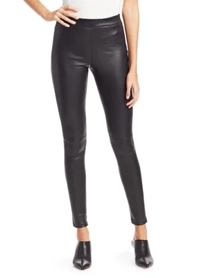 ¡NUEVO! $995 LEGGINGS THEORY ADBELLE BRISTOL CUERO NEGRO TALLA 00 Foto 1 de 4