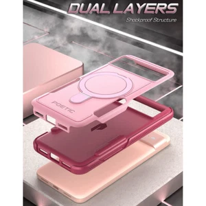 For Google Pixel 8 5G Case [With Magsafe Ring Stand] Shockproof Cover Pink - Picture 1 of 6