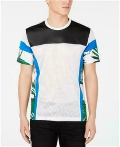 Camiseta de hombre INC de malla blanca jersey cuello redondo, grande  Foto 1 de 1
