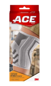 ACE Compression Knee Brace w/Side Stabilizers Support White/Gray Small New - Picture 1 of 7