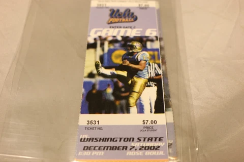 UCLA Bruins Football Ticket vs. Washington State Game 6 2002 Fikse, Nate Cover