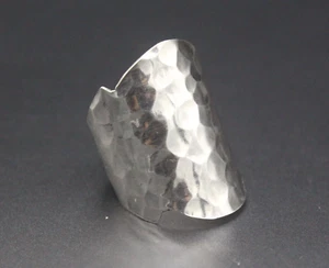 Moroccan Tuareg 925K Sterling Silver Ring, Hamered Tribal Ring, Ethnic Boho Ring - Imagen 1 de 10