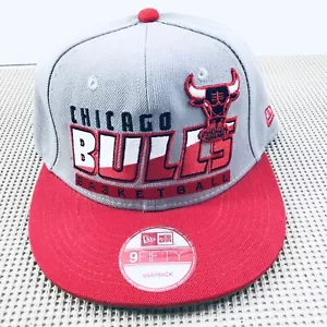 New Era NBA Chicago Bulls Team 9Fifty Men's Snapback Hat Gray-Red - Picture 1 of 8