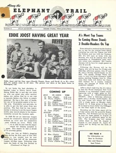 Julio Agosto 1951 VOL 6, #3 A lo largo del sendero del elefante BOLETÍN Eddie Joost A's - Imagen 1 de 2