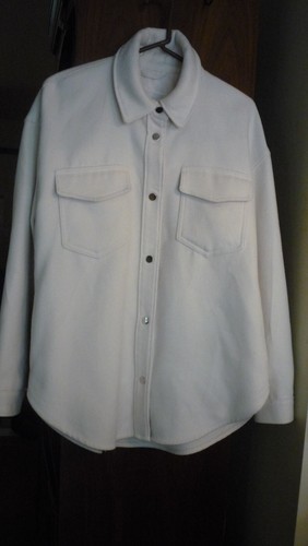 OFF WHITE GIACCA ABERCROMBIE & FITCH AVORIO CREMA BORSA TAGLIA XL