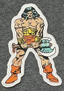 CONAN el BÁRBARO figura bordada parche acción destructor guerrero He-Man - Imagen 1 de 2
