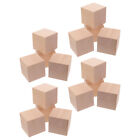 30 pièces petits blocs de construction blocs en bois inachevés blocs de cubes