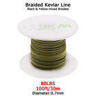 Strong Kevlar Cord 80~400Lb Braided Fishing Assist Line Camping Made With Kevlar