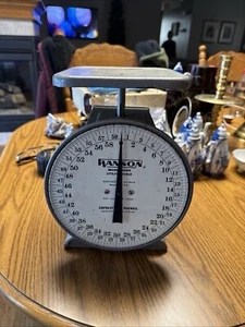 Vintage Hanson Model 2060 Utility Scale 60 lbs Industrial Modern Farmhouse Style - Picture 1 of 6